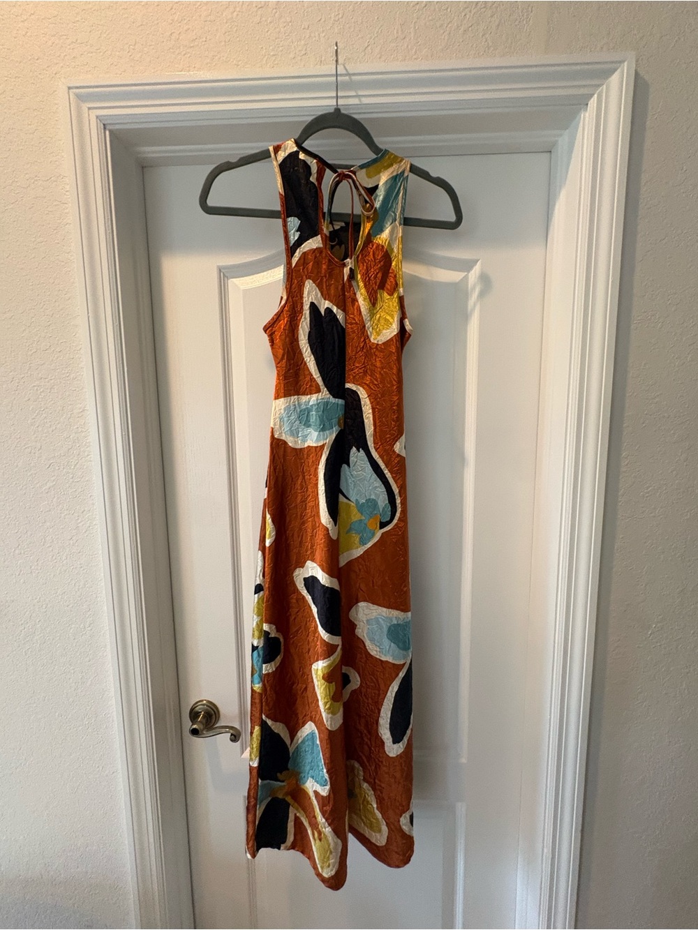 House of Harlow 1960 Rust Multi Abstract Maxi Dress - Picture 4 of 6
